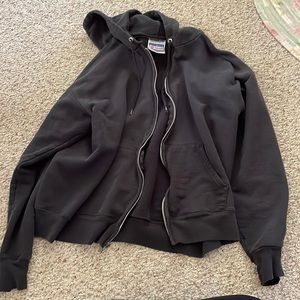 Black zip up hoodie